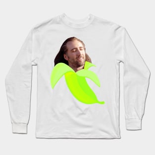 Nicolas cage in a banana Long Sleeve T-Shirt